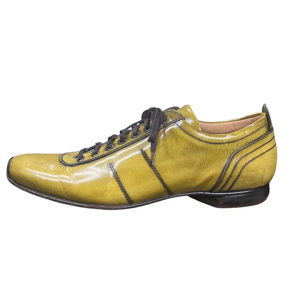 Per Antoni by Calzoleria Toscana Italian Yellow Patina Oxfords Size 44 US 10.5